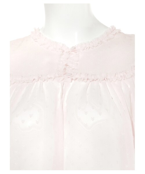 gelato pique（ジェラートピケ）の「ハートシフォンドレス（ワンピース・レディース・BLU/PNK・F）」の7枚目の写真