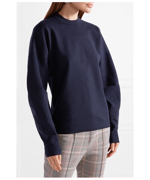 tibi(ティビ)の「Tibi - Gathered Wool-blend Sweatshirt - Midnight blue(ニット/セーター・レディース・Blue・small/medium/x small/large)」の2枚目の写真