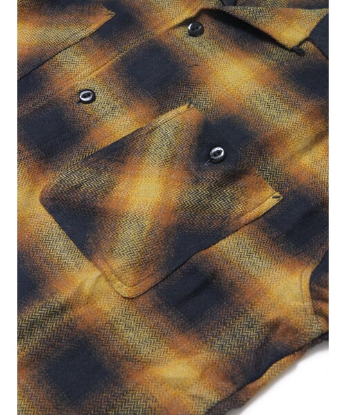 JACKROSE（ジャックローズ）の「ヘリンボンオンブレチェックシャツ（トップス・メンズ・レッド/イエロー・M/L）」の7枚目の写真