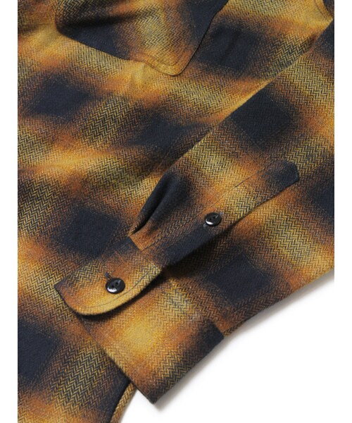 JACKROSE（ジャックローズ）の「ヘリンボンオンブレチェックシャツ（トップス・メンズ・レッド/イエロー・M/L）」の6枚目の写真