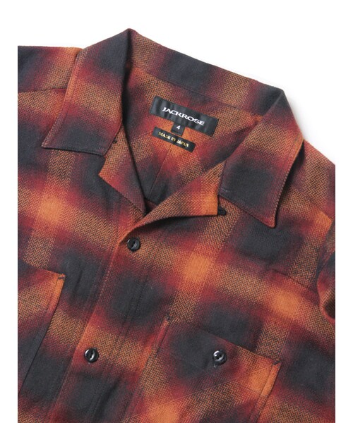JACKROSE（ジャックローズ）の「ヘリンボンオンブレチェックシャツ（トップス・メンズ・レッド/イエロー・M/L）」の14枚目の写真