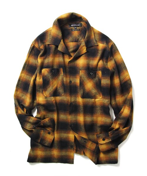 JACKROSE（ジャックローズ）の「ヘリンボンオンブレチェックシャツ（トップス・メンズ・レッド/イエロー・M/L）」の3枚目の写真