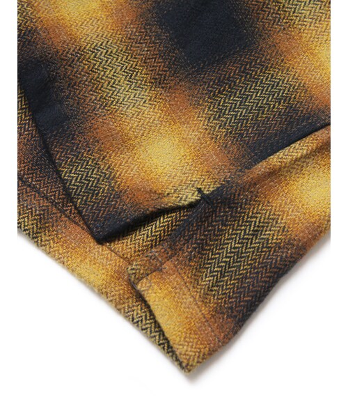 JACKROSE（ジャックローズ）の「ヘリンボンオンブレチェックシャツ（トップス・メンズ・レッド/イエロー・M/L）」の9枚目の写真