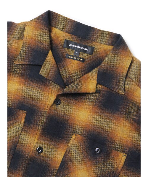 JACKROSE（ジャックローズ）の「ヘリンボンオンブレチェックシャツ（トップス・メンズ・レッド/イエロー・M/L）」の5枚目の写真