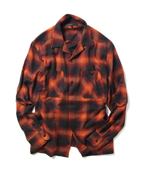 JACKROSE（ジャックローズ）の「ヘリンボンオンブレチェックシャツ（トップス・メンズ・レッド/イエロー・M/L）」の13枚目の写真