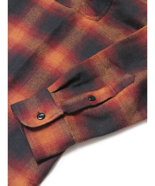 JACKROSE（ジャックローズ）の「ヘリンボンオンブレチェックシャツ（トップス・メンズ・レッド/イエロー・M/L）」の15枚目の写真