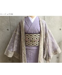 ことり　キモノモダン　薄羽織　ハナミズキ　　正絹10枚はぎれセット 薄羽織-花マトウ。あざみ（SHORT・LONG｜ポリエステル100