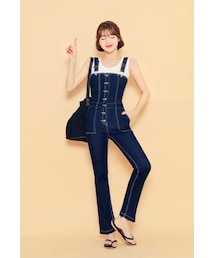 HOTPING | フロントボタンデニムオールインワン(つなぎ/オールインワン)