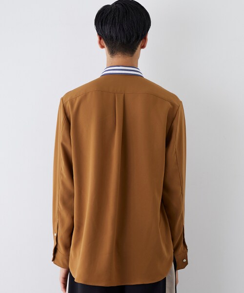CULLNI クレリック シャツ ジップポケット グリーン系 長袖 19ss CULLNI クレリック シャツ ジップポケット グリーン系 長袖 19ss