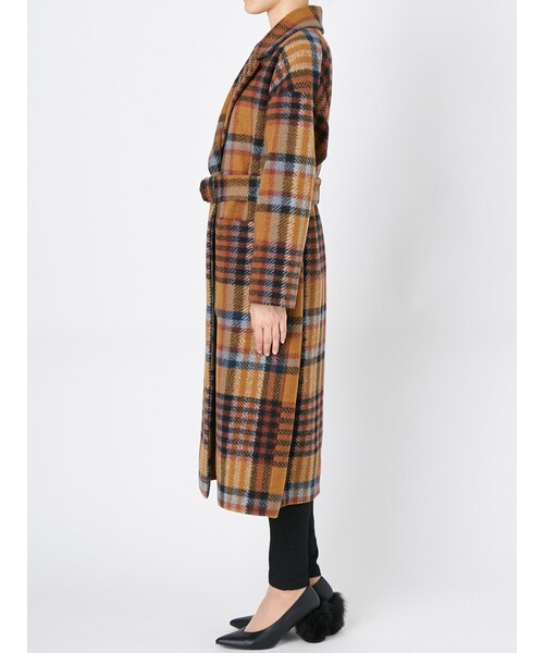 MURUA(ムルーア)の「リングベルトウールコート(ジャケット/アウター・レディース・レッド/ブラウン/ブラック/ミックス・1)」の9枚目の写真