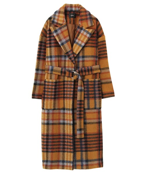 MURUA(ムルーア)の「リングベルトウールコート(ジャケット/アウター・レディース・レッド/ブラウン/ブラック/ミックス・1)」の4枚目の写真