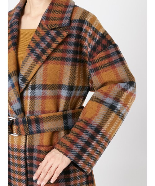 MURUA(ムルーア)の「リングベルトウールコート(ジャケット/アウター・レディース・レッド/ブラウン/ブラック/ミックス・1)」の12枚目の写真