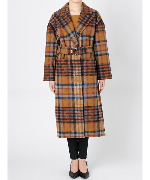 MURUA(ムルーア)の「リングベルトウールコート(ジャケット/アウター・レディース・レッド/ブラウン/ブラック/ミックス・1)」の8枚目の写真