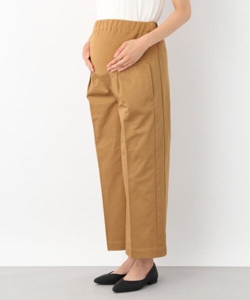 LEPSIM(レプシィム)の「マタニティ/コットンワークタックワイドパンツ(パンツ・ベージュ/カーキ/デニムブルー)」の1枚目の写真