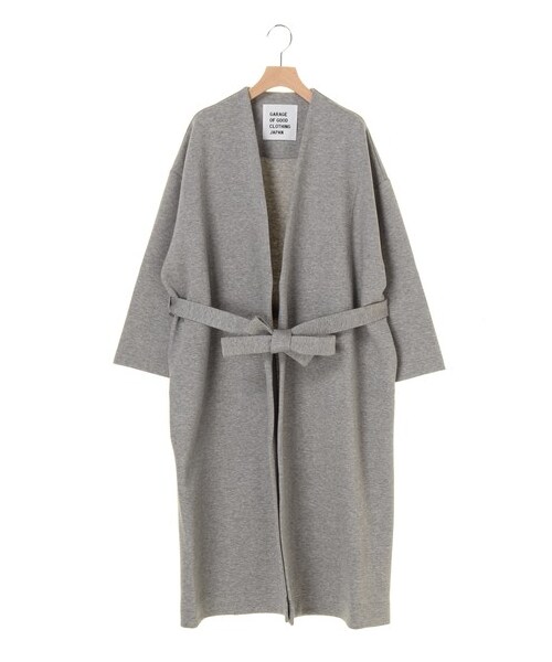 GARAGE OF GOOD CLOTHING(ガレージオブグッドクロージング)の「ダンボールニットガウンコート(ジャケット/アウター・グレー/ライトベージュ・F)」の7枚目の写真