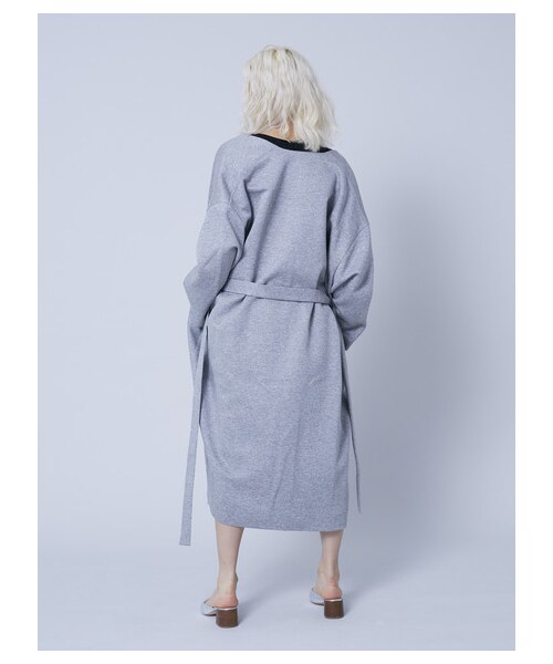 GARAGE OF GOOD CLOTHING(ガレージオブグッドクロージング)の「ダンボールニットガウンコート(ジャケット/アウター・グレー/ライトベージュ・F)」の2枚目の写真