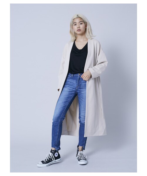 GARAGE OF GOOD CLOTHING(ガレージオブグッドクロージング)の「ダンボールニットガウンコート(ジャケット/アウター・グレー/ライトベージュ・F)」の1枚目の写真