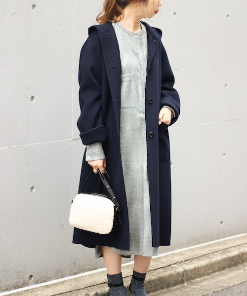 spicku0026span HAMILTON WOOL フーデットロングコート ≪追加≫中綿
