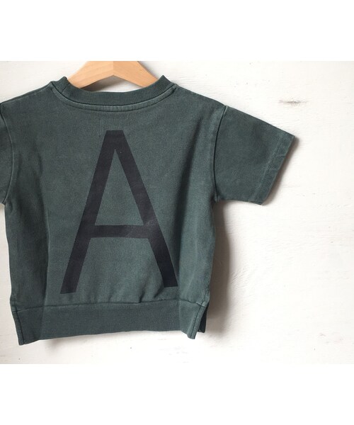cache cache(カシュ カシュ)の「ARCH&LINE CLOUDY H/S "A"TEE (KHAKI)(Tシャツ/カットソー・キッズ・その他)」の1枚目の写真