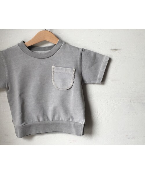 cache cache(カシュ カシュ)の「ARCH&LINE CLOUDY H/S "A"TEE (GREY)(Tシャツ/カットソー・キッズ・その他)」の2枚目の写真