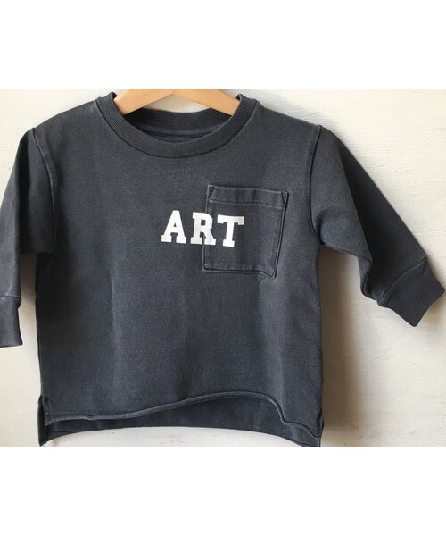 cache cache（カシュ カシュ）の「ARCH&LINE CLOUDY BIG L/S TEE "ART"　(NAVY)（パーカー・キッズ・その他）」の2枚目の写真