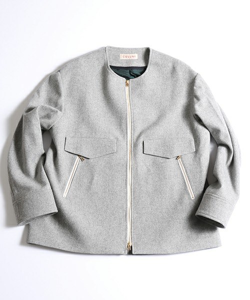 CULLNI ノーカラーブルゾン CULLNI（クルニ）の「【9/30入荷予定】ノーカラージップブルゾン