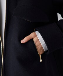 CULLNI ノーカラーブルゾン CULLNI ウールボアノーカラーブルゾン - m-market