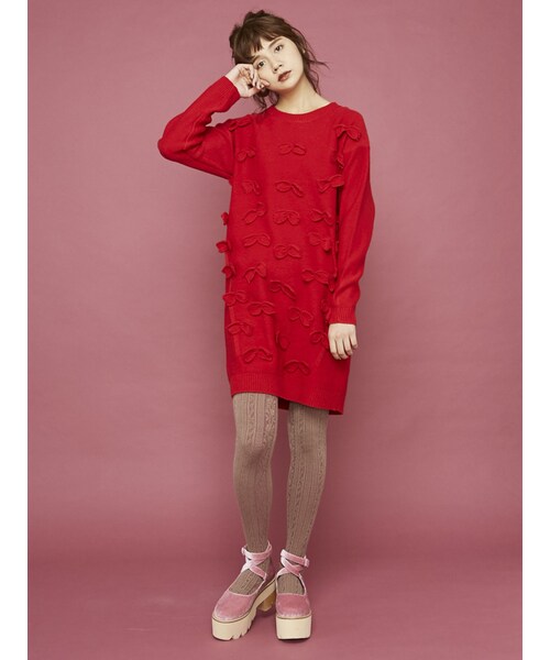 Merry Jenny メリージェニー の リボンニットワンピース ワンピース ドレス Wear