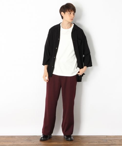 RAGEBLUE（レイジブルー）の「TRワイドパンツ（パンツ・ブラック/グレー/ワイン/ベージュ）」の16枚目の写真