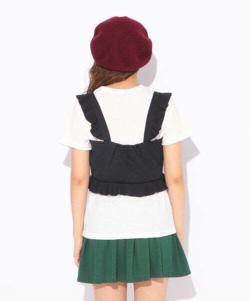 repipi armario（レピピ アルマリオ）の「フリルビスチェセットTシャツ（トップス・ホワイト/ブラック/ピンク）」の8枚目の写真