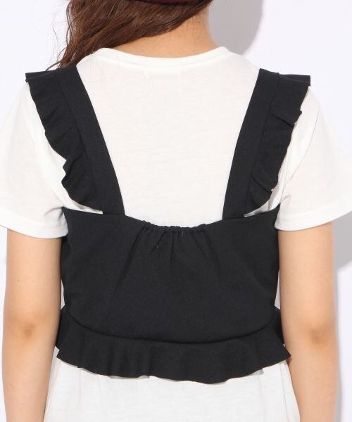 repipi armario（レピピ アルマリオ）の「フリルビスチェセットTシャツ（トップス・ホワイト/ブラック/ピンク）」の11枚目の写真