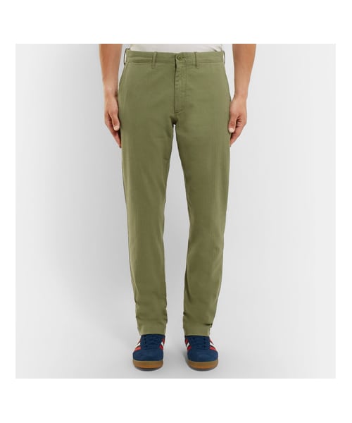 J.CREW（ジェイクルー）の「J.Crew 770 Slim-Fit Herringbone Brushed Stretch-Cotton Trousers（その他パンツ・メンズ・Green・38/34/36/28/30/32）」の4枚目の写真