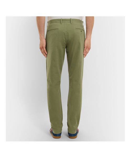 J.CREW（ジェイクルー）の「J.Crew 770 Slim-Fit Herringbone Brushed Stretch-Cotton Trousers（その他パンツ・メンズ・Green・38/34/36/28/30/32）」の2枚目の写真