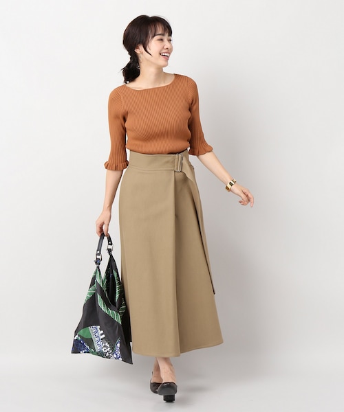 IENA（イエナ）の「INSCRIRE オーバーラップスカート（）」 - WEAR
