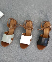 SOVOMALL | リボンストラップサンダル(サンダル)