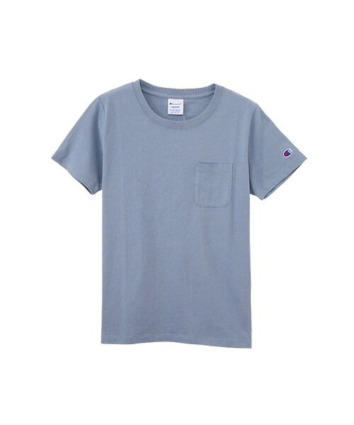flower（フラワー）の「champion pocket T-CW-K321～ﾁｬﾝﾋﾟｵﾝﾎﾟｹｯﾄTｼｬﾂ（Tシャツ/カットソー・レディース・white/pink/blue/gray・FREE）」の3枚目の写真