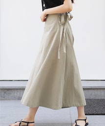 DHOLIC | サイドストラップフレアロングスカート(スカート)