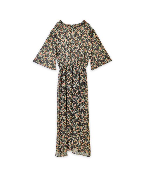 flower（フラワー）の「windy flower onepiece ～ｳｨﾝﾃﾞｨｰﾌﾗﾜｰﾜﾝﾋﾟｰｽ（ワンピース・レディース・white/black・FREE）」の2枚目の写真