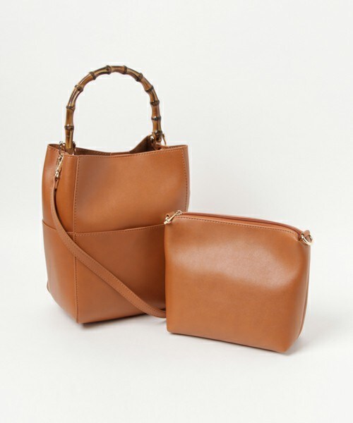 INTERPLANET（インタープラネット）の「バンブーミニトートＢＡＧ（ショルダーバッグ・レディース・ブラック/グレー/キャメル・フリー）」の3枚目の写真