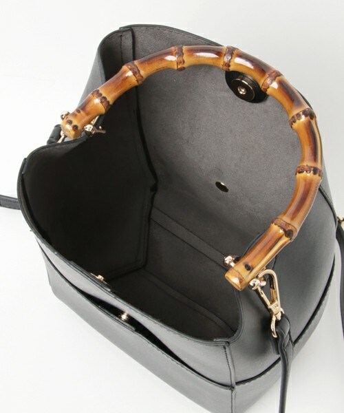 INTERPLANET（インタープラネット）の「バンブーミニトートＢＡＧ（ショルダーバッグ・レディース・ブラック/グレー/キャメル・フリー）」の9枚目の写真