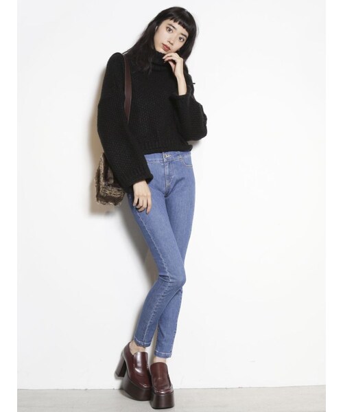 EMODA（エモダ）の「ヘビーボリュームローファー（シューズ・レディース・ブラック/ライトミックス）」の7枚目の写真