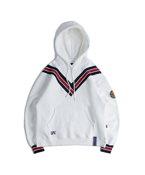 ROMANTIC CROWN(ロマンティッククラウン)の「Band Line Hoodie_White(その他・メンズ・기타)」の1枚目の写真