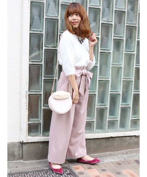 dazzlin（ダズリン）の「【sw】ウエストリボンワイドパンツ（）」 - WEAR