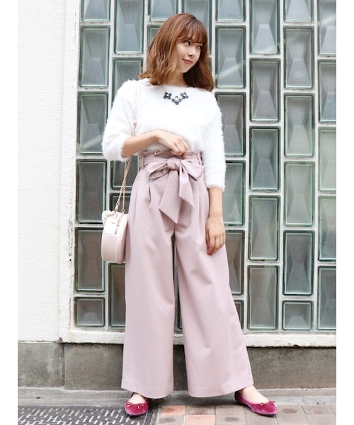 dazzlin（ダズリン）の「【sw】ウエストリボンワイドパンツ（）」 - WEAR