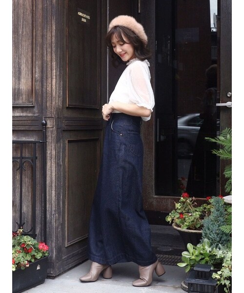 MERCURYDUO（マーキュリーデュオ）の「ドットチュールパフブラウス（トップス・レディース・アイボリー/ブラック・F(ブラウス)/F(インナー)）」の7枚目の写真