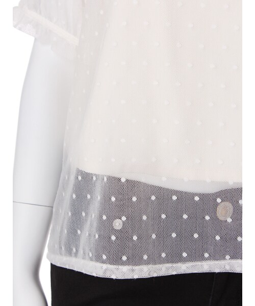 MERCURYDUO（マーキュリーデュオ）の「ドットチュールパフブラウス（トップス・レディース・アイボリー/ブラック・F(ブラウス)/F(インナー)）」の13枚目の写真