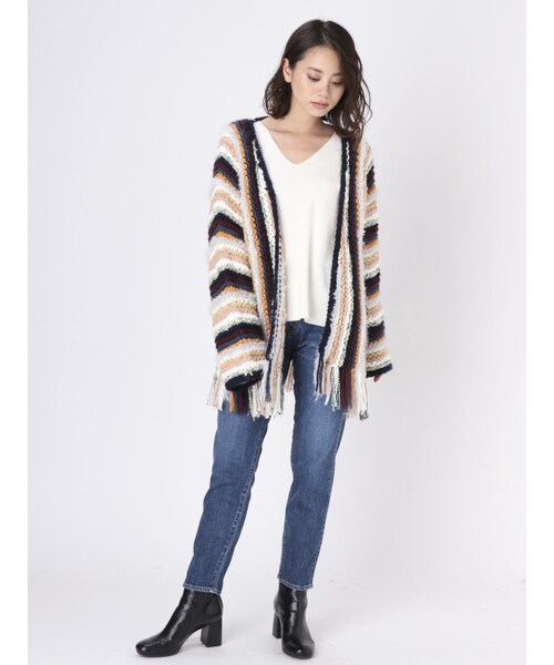 Ungrid - ◎Nao.◎ ungrid ミックスヤーンボリュームニットカーデ Ungrid（アングリッド）の「MIXヤーンニットカーデ（）」 - WEAR