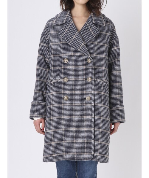 Ungrid（アングリッド）の「チェックルーズコート（ジャケット/アウター・レディース・オフホワイト/チャコールグレー・S/M）」の8枚目の写真