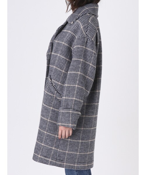 Ungrid（アングリッド）の「チェックルーズコート（ジャケット/アウター・レディース・オフホワイト/チャコールグレー・S/M）」の9枚目の写真