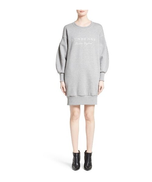 BURBERRY(バーバリー)の「Women's Burberry Soure Sweatshirt Dress(ワンピース・レディース・Gray・Large/Medium/Small/X-Large/X-Small)」の1枚目の写真
